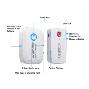میکروفون یقه ای بی سیم سارامونیک مدل Blink500 B1W